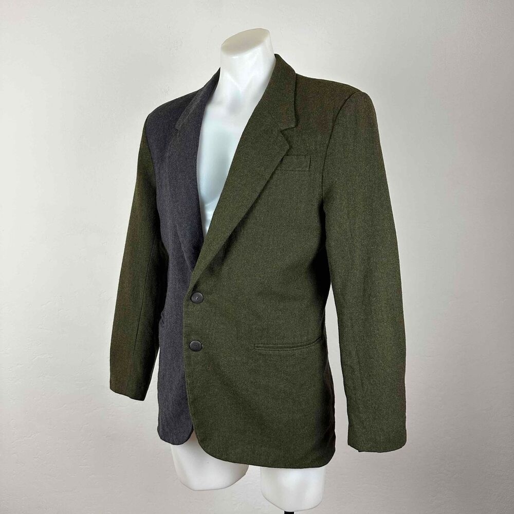 T. Macchione Wool Sport Jacket in Blue/Green Colorbock - Picture 6 of 10